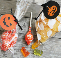 Halloween hang card round pumpkin man smiley face tag gift hang card decoration message card 100 pieces Price