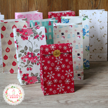 Christmas Kraft paper bag gift paper bag folded paper bag Kraft paper gift bag environmental protection bag 1 price