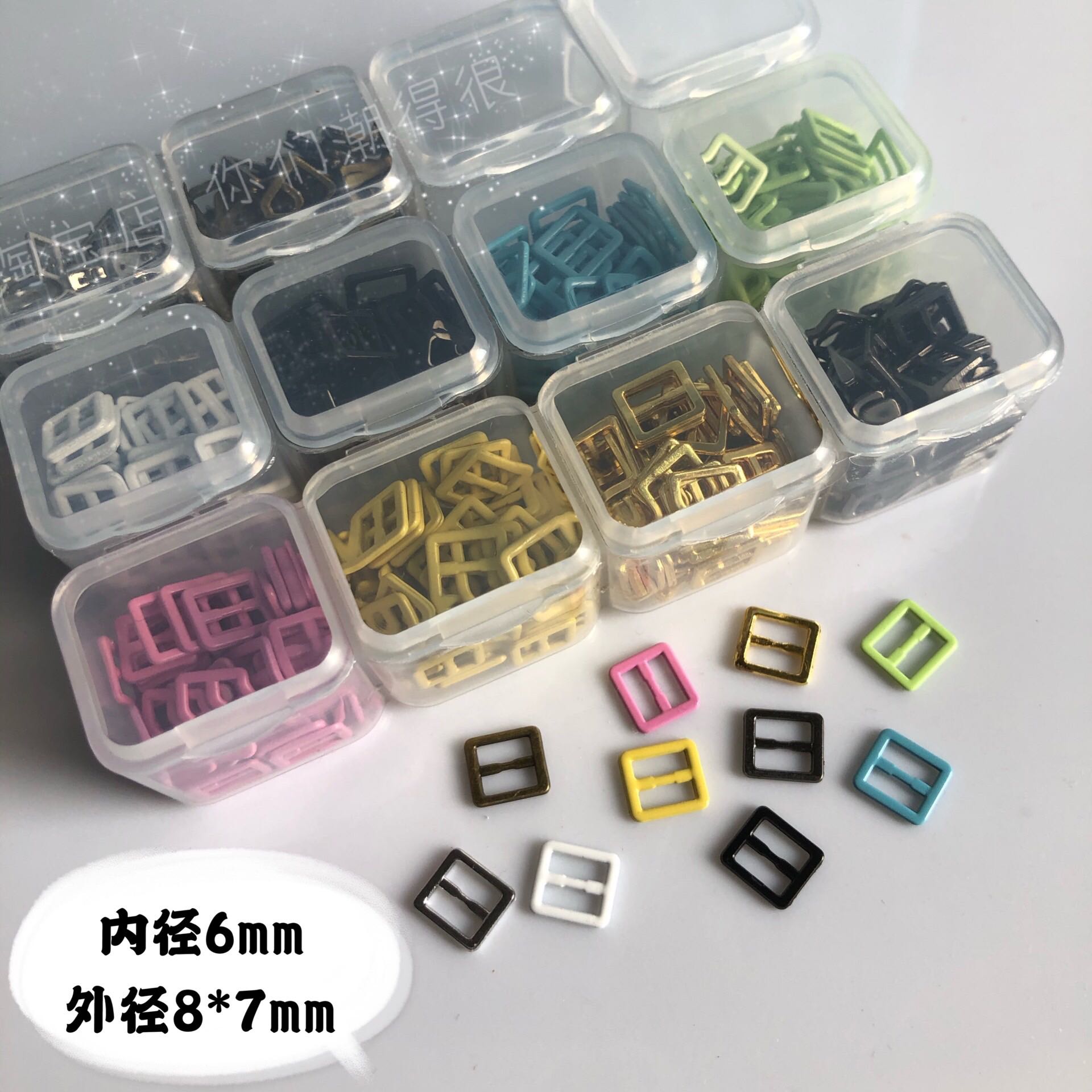 (Inner diameter 6mm Japanese word buckle) 4 minutes 6 minutes bjd blythe baby clothes belt buckle metal buckle