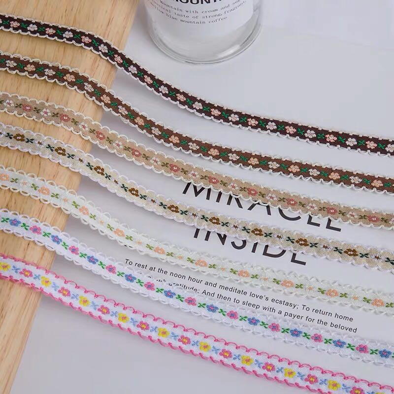 Ethnic style embroidery lace ob11 baby clothing ancient costume pastoral flower bjd clothes decorative lace width 1cm