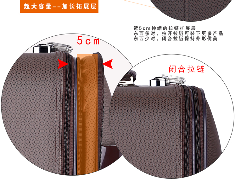 Hộp đựng hành lý kinh doanh xe đẩy phổ biến hành lý nam vali hộp mật khẩu 24 inch 26 inch 28 inch hộp mềm vali bamozo