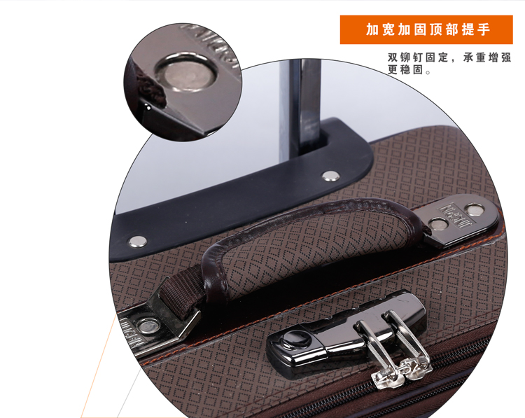 Hộp đựng hành lý kinh doanh xe đẩy phổ biến hành lý nam vali hộp mật khẩu 24 inch 26 inch 28 inch hộp mềm vali bamozo