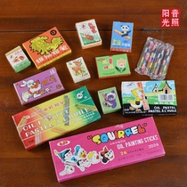 80 years 90s nostalgic out-of-print stationery Tianjin Shanghai old crayon student oil paint chalk Childrens wax