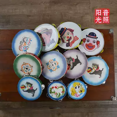 70 80年代怀旧收藏小丑匹诺曹花仙子羊皮铁皮手鼓老玩具