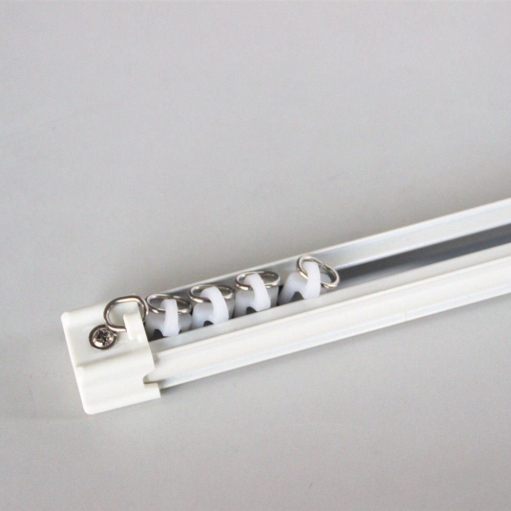 Full mountain art curtain track Aluminum alloy slide rail straight rail guide rail square rail Curtain box top mounted wall mounted dark rail customization