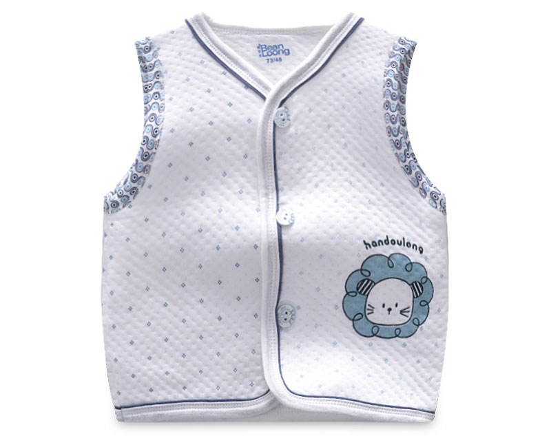 Thận đậu rồng bông nam và nữ bé ấm áp vest vest chần cardigan vest mùa xuân và thu đông bé bé vest nhỏ áo khoác trẻ em