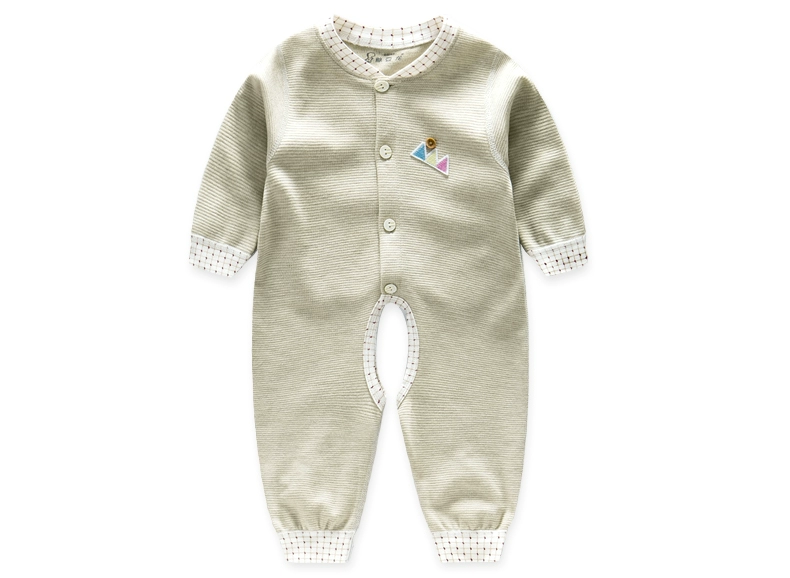 Kidney Bean Dragon Bonless Cotton Baby Baby Áo dài tay Một mảnh Nam và Nữ Baby Haber Đồ ngủ sơ sinh Quần áo mùa xuân và mùa thu