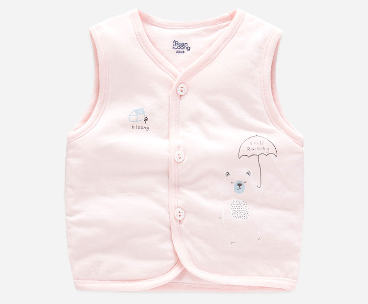 Thận đậu nguyên chất cotton cho bé áo gile phao trẻ em