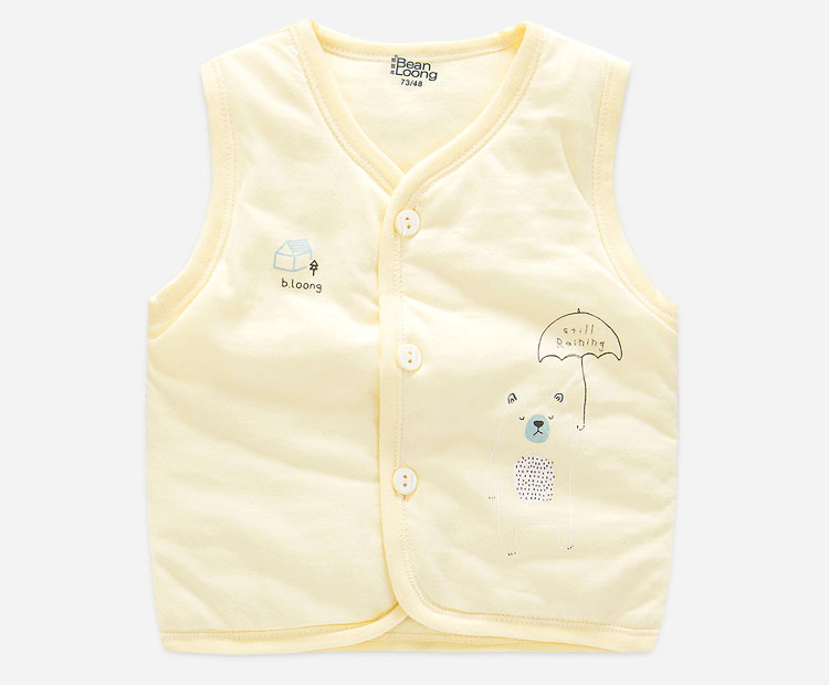 Thận đậu nguyên chất cotton cho bé áo gile phao trẻ em