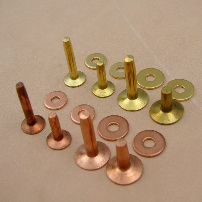 American fastening type copper brass brass meteorite rivet impact nail belt bag rough column copper rivet K105