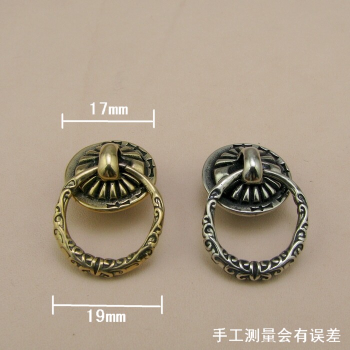 Brass Vintage Cloth Buckle Bite Ring Decorative Buckle Monk Head Gear Bag Carrying Ring Hanging Ring(TC139)