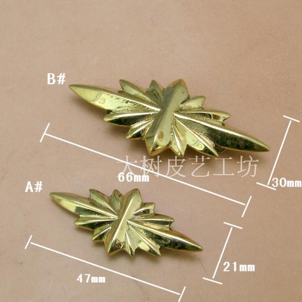 Handmade Leather Accessories Brass White Bronze cloth Buttoned Leather Art Leather Strap Decorative