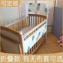 Bed fence childrens anti-fall protection fence folding baby baffle bedside anti-fall bed block baby bed rail fence heightening
