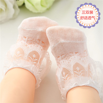 Baby stockings spring and summer thin girl stockings baby lace transparent lace socks childrens socks summer