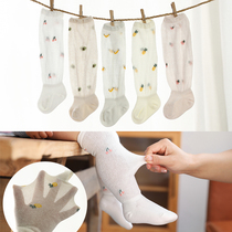 Baby high socks summer mesh cotton ultra-thin children crawling anti-mosquito loose air conditioning socks baby socks