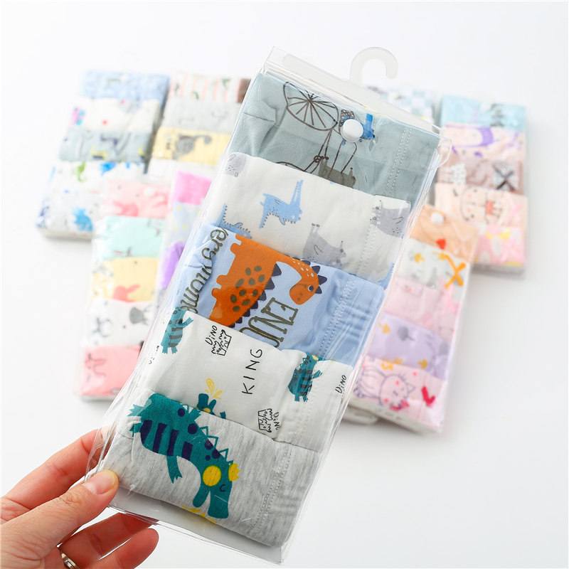 Girl Pants Children Shorts Boy Pants Head Cotton Quality Girl Safety Pants Boy Shorts Baby Four-corner Pants 3-10 years old