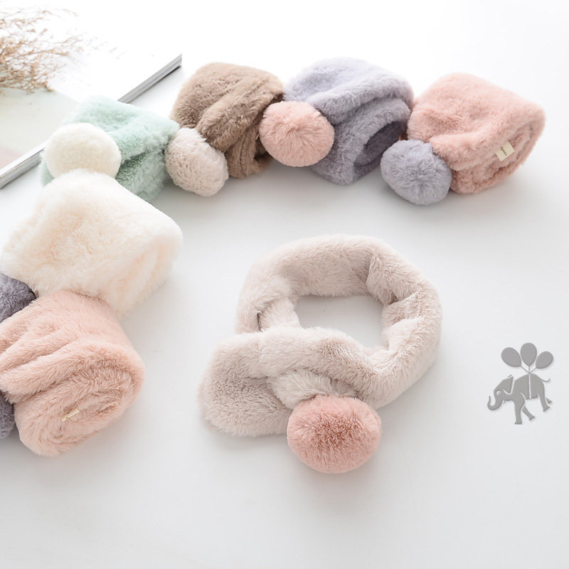 Young child scarves autumn and winter baby boy girl child girl child surrounding neck warm winter plush neck cover