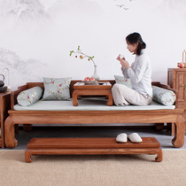New Chinese full solid wood Bed Foot rectangular Living room Home sofa Guido Throne Steps Down Bench Single