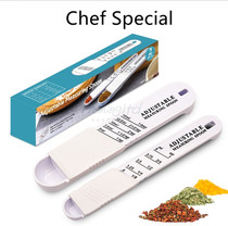 Baked measuring spoon adjustable measuring spoon White small volume seasoning control low salt Small Band scale measuring spoon