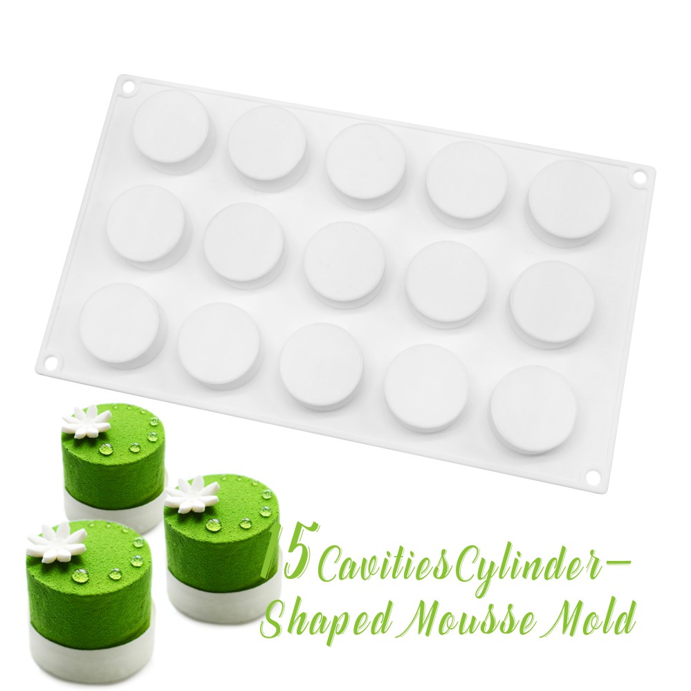 15 Even cylindrical clip filling sandwich molds molds small round silicone style dessert 3 9c white silicone molds