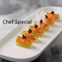 Creative land cuisine hotel cold vegetable mold crab meat frozen shrimp frozen cold vegetable frozen lobster frozen long rectangular silicone mold