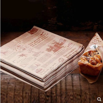 English fries Greaseproof paper Pad paper Food Silicone oil paper Newspaper oil absorbing paper Fries Burger English newspaper Dining room