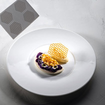 Hexagonal honeycomb mesh thickened food grade silicone mold molecular cooking food creative honeycomb plate decoration