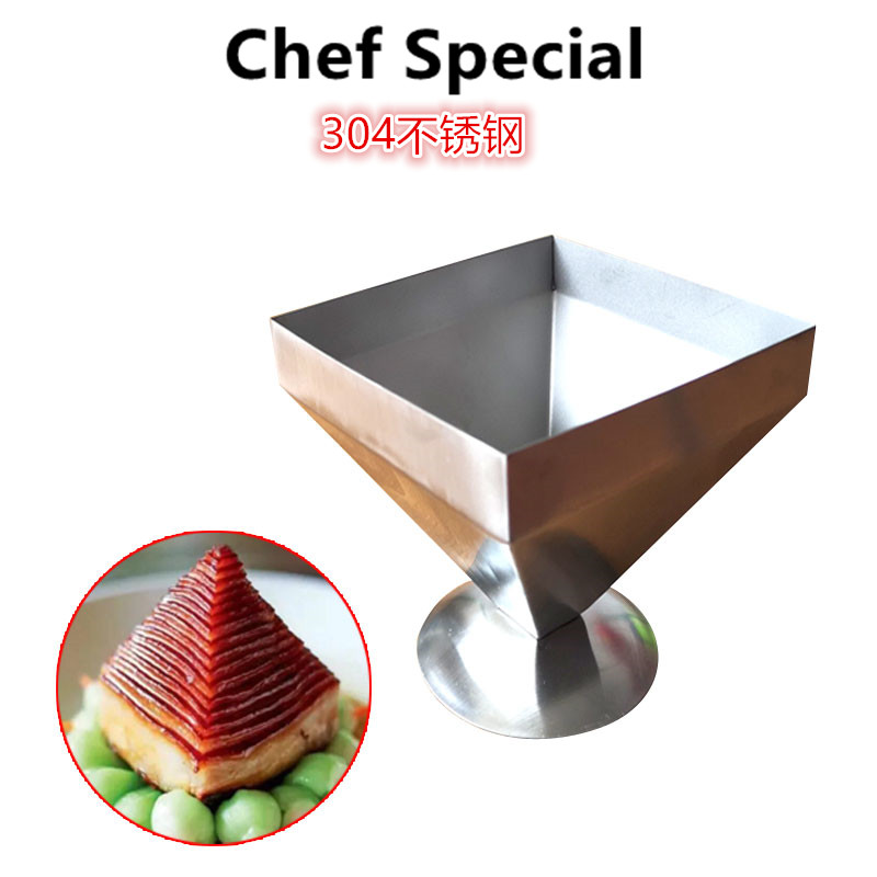 304 Stainless Steel Pagoda Meat Molds Creative Disc Accessories Hotel Chefs Creative Plum Vegetable Buckle Meat Mold Pyramid