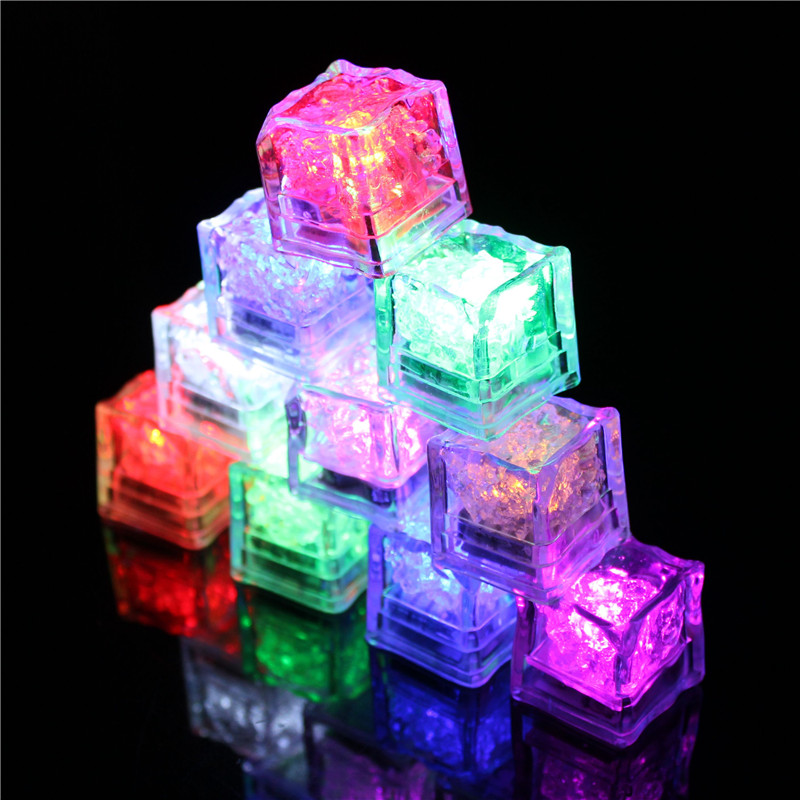 Ice cube light Colorful crystal magic light Microelectronic ice brick sashimi flashing light dipped in water that lights 10