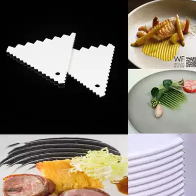 CHEF Western-style chef personality creative plate tool Plastic triangle tooth plate Western-style plate decoration scraper