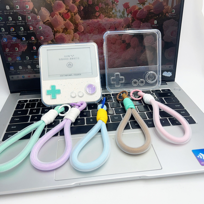 Suitable for Baicizhan Max Word Memorization Device Protective Case, Transparent Crystal Case with Contrasting Color Lanyard and Tempered Film Suitable for Baicizhan Max Word Memorization Device Protective Case, Transparent Crystal Case with Contrasting Color Lanyard and Tempered Film