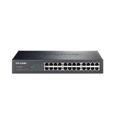 Original installed TP-LINK TL-SF1024D 24 mouth B Ethernet switch 24-mouth iron shell switch
