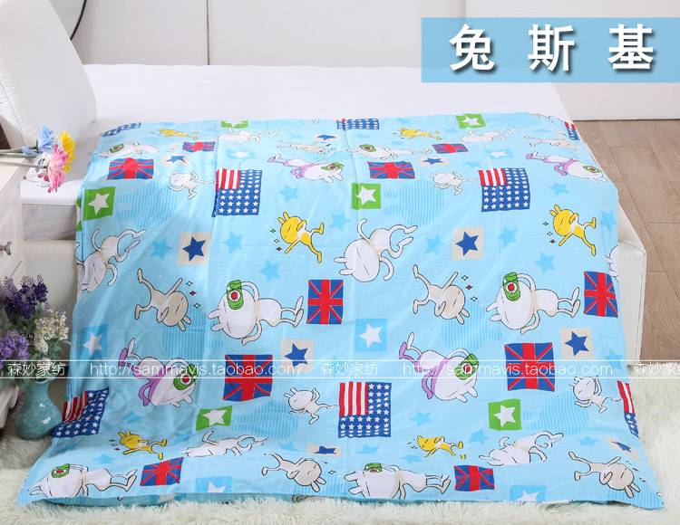 Bông trẻ em chăn che mẫu giáo sinh viên dày bông bông mảnh duy nhất phim hoạt hình bé quilt cover 1.2 m 1.5 m