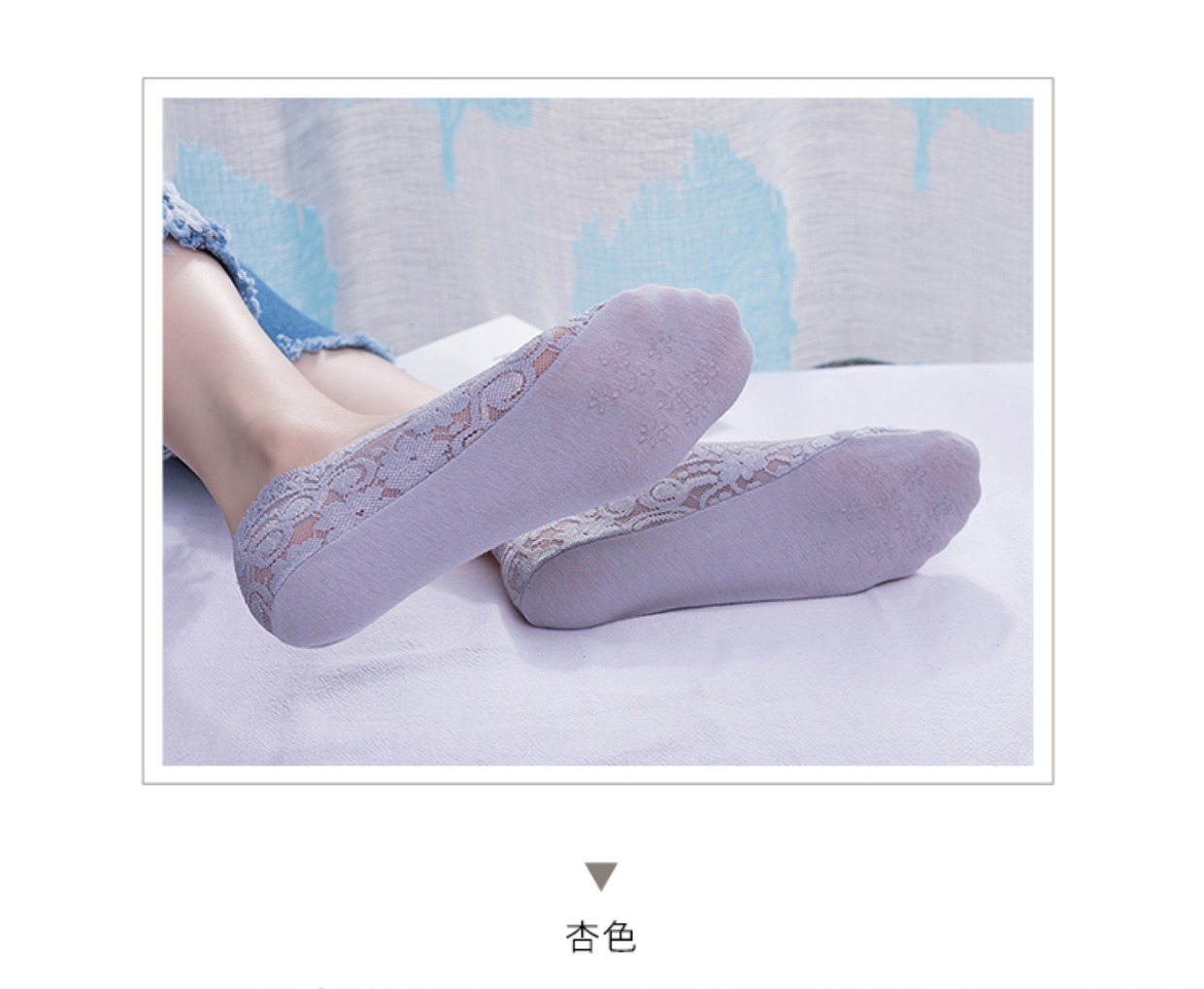 Vớ thuyền ren nữ mùa hè vớ cotton nông miệng thấp giúp vớ vô hình silicone chống trượt vớ mỏng phần vớ ngắn ống tất bông đi trong nhà
