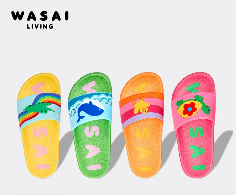 Wasai Living Cute Cartoon Kidsren's Home Slippers for Girls, Wear-Resistant, Non-Slip, One-Piece Slippers for Boys, Summer Wasai Living Cute Cartoon Kidsren's Home Slippers for Girls, Wear-Resistant, Non-Slip, One-Piece Slippers for Boys, Summer