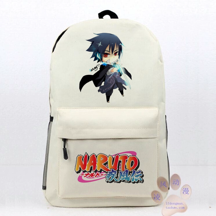 Anime Naruto Schoolbag Swirl Naruto Bao quanh Sasuke Ba lô Ba lô nam và nữ Trung học - Carton / Hoạt hình liên quan