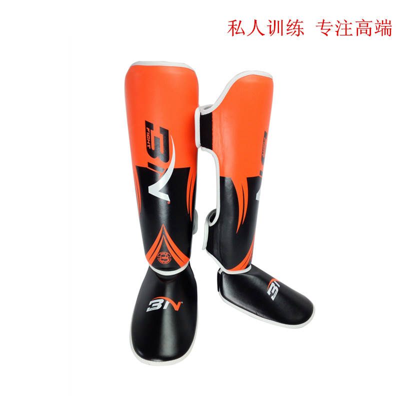 BN Boxing leg Protectors Men's and women's Muay Thai flame fighting fighting leg protectors with instep boxing protective gear