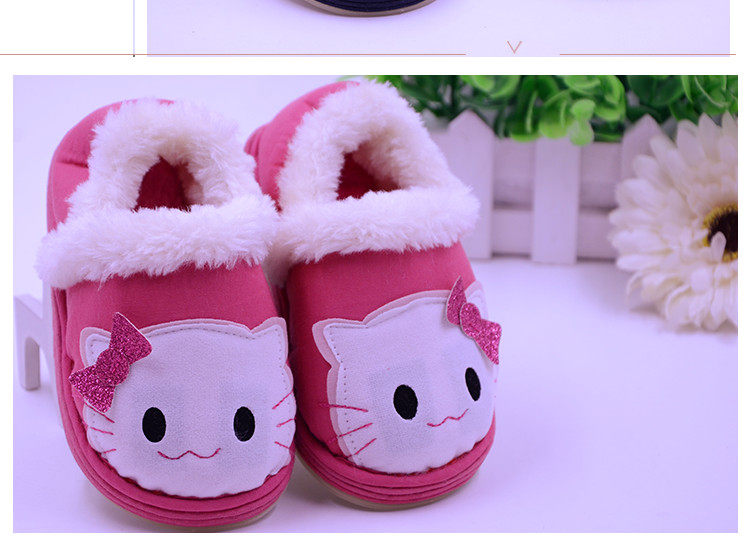 Pantoufles enfants en coton pour hiver - semelle tendon - Ref 987045 Image 24