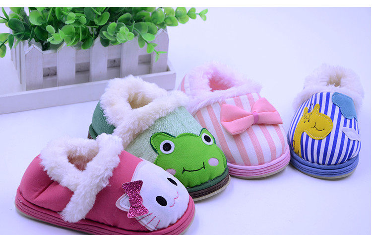 Pantoufles enfants en coton pour hiver - semelle tendon - Ref 987045 Image 13