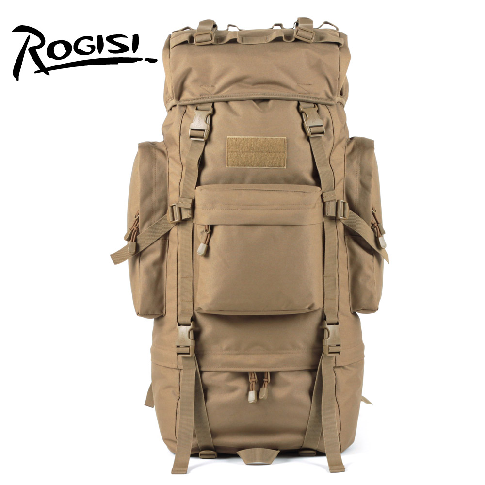 ROGISI 65L outdoor mountaineering bag waterproof travel men's and women's shoulder bag Marching Rucksack BN-008