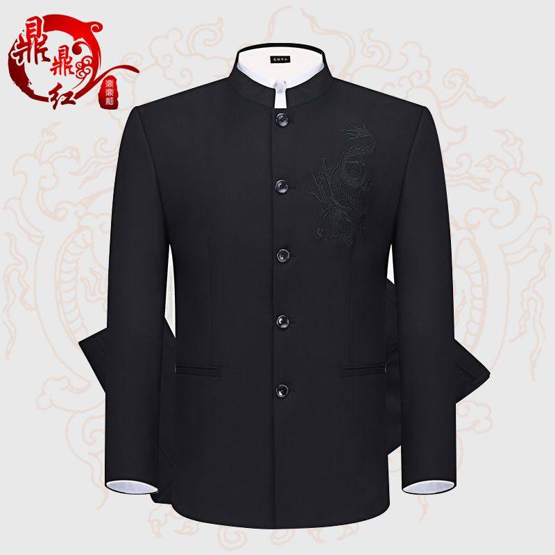 Zhongshan Clothing Men's Old Age Suite Spring Large size Yard Collar Zhongshan Clothing Seniors Thin jacket Father's dad's clothes