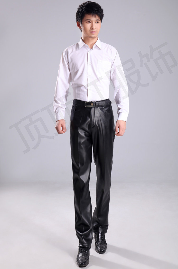 Pantalon cuir homme droit pour hiver - Ref 1488460 Image 6