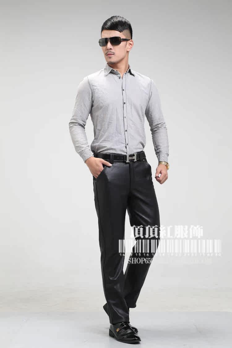 Pantalon cuir homme droit pour automne - Ref 1481785 Image 9