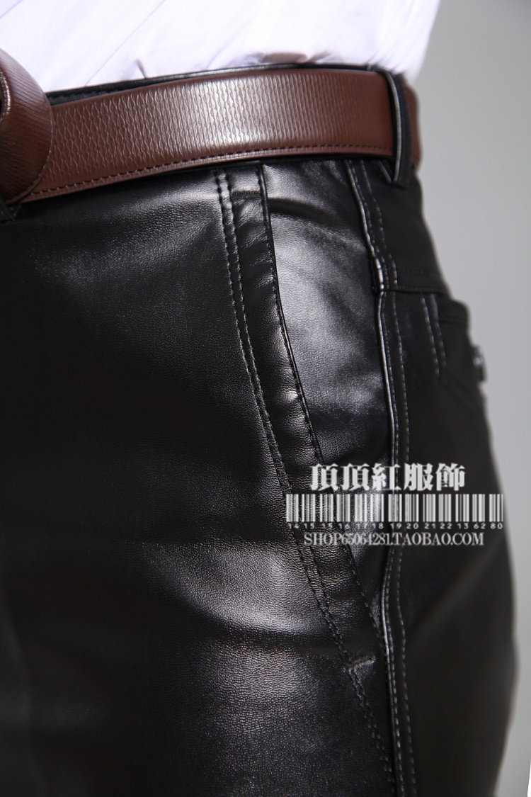 Pantalon cuir homme droit pour automne - Ref 1481466 Image 21