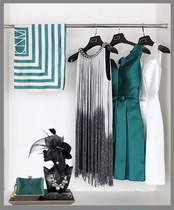 Prototype Room Clothes Lady Cloakroom Custom Green Ensemble Shoes Dress Sweaters Soft Adornment Display Props