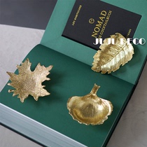Alloy Golden Ornament Trays Leaf Trays Home Pendulum soft adornment frame Leaf Trays