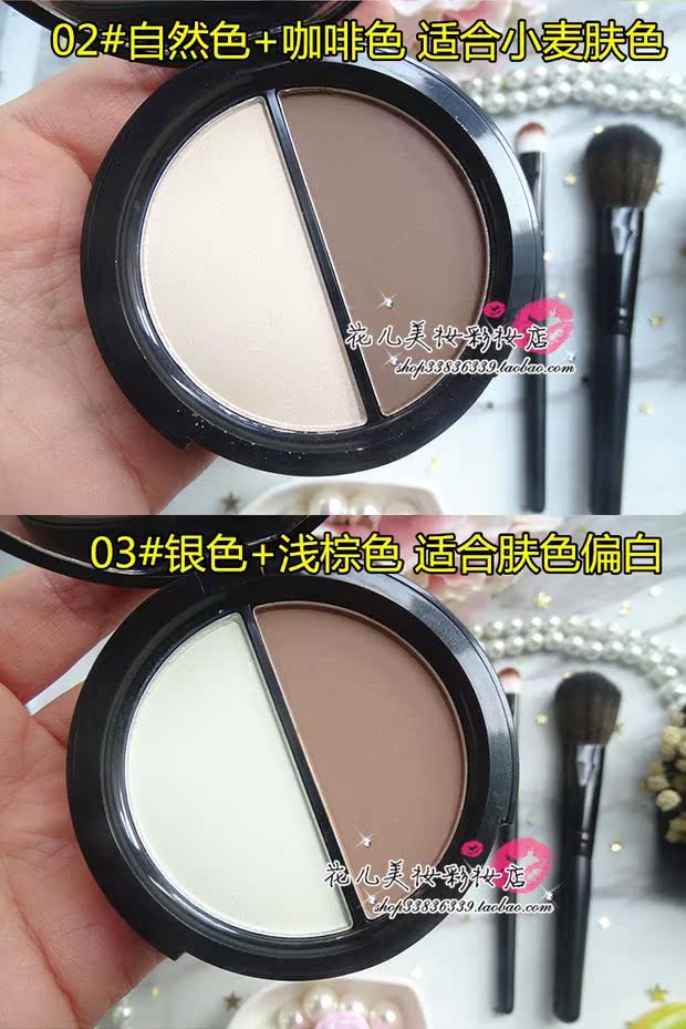 FOCALLURE phong thủy hai màu năng lực sửa chữa bột phấn bóng cao kết hợp sửa chữa khay năng lực làm sáng khuôn mặt V ba chiều phấn bắt sáng 3ce