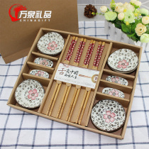 Twelve packages of bamboo chopsticks Chinese style and cultural gifts