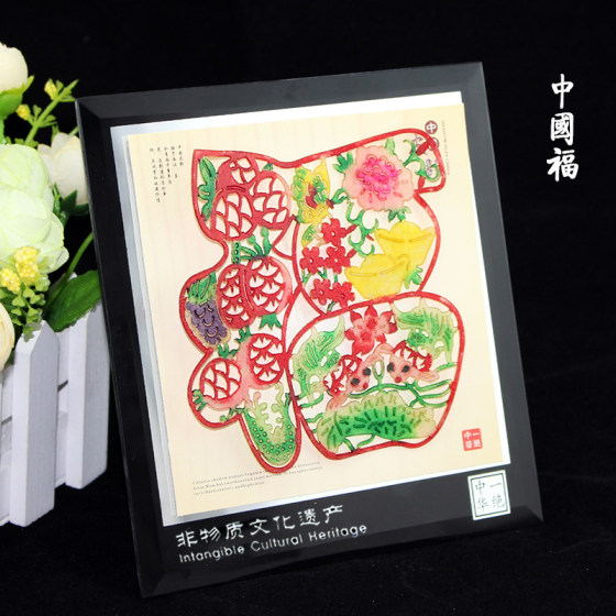 Shadow puppet decorative painting decoration Chinese style photo frame for foreigners Xi'an souvenir tourism cultural and creative small gift features