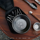 Дорожная портативная посуда из нержавеющей стали для кемпинга, снаряжение, система хранения